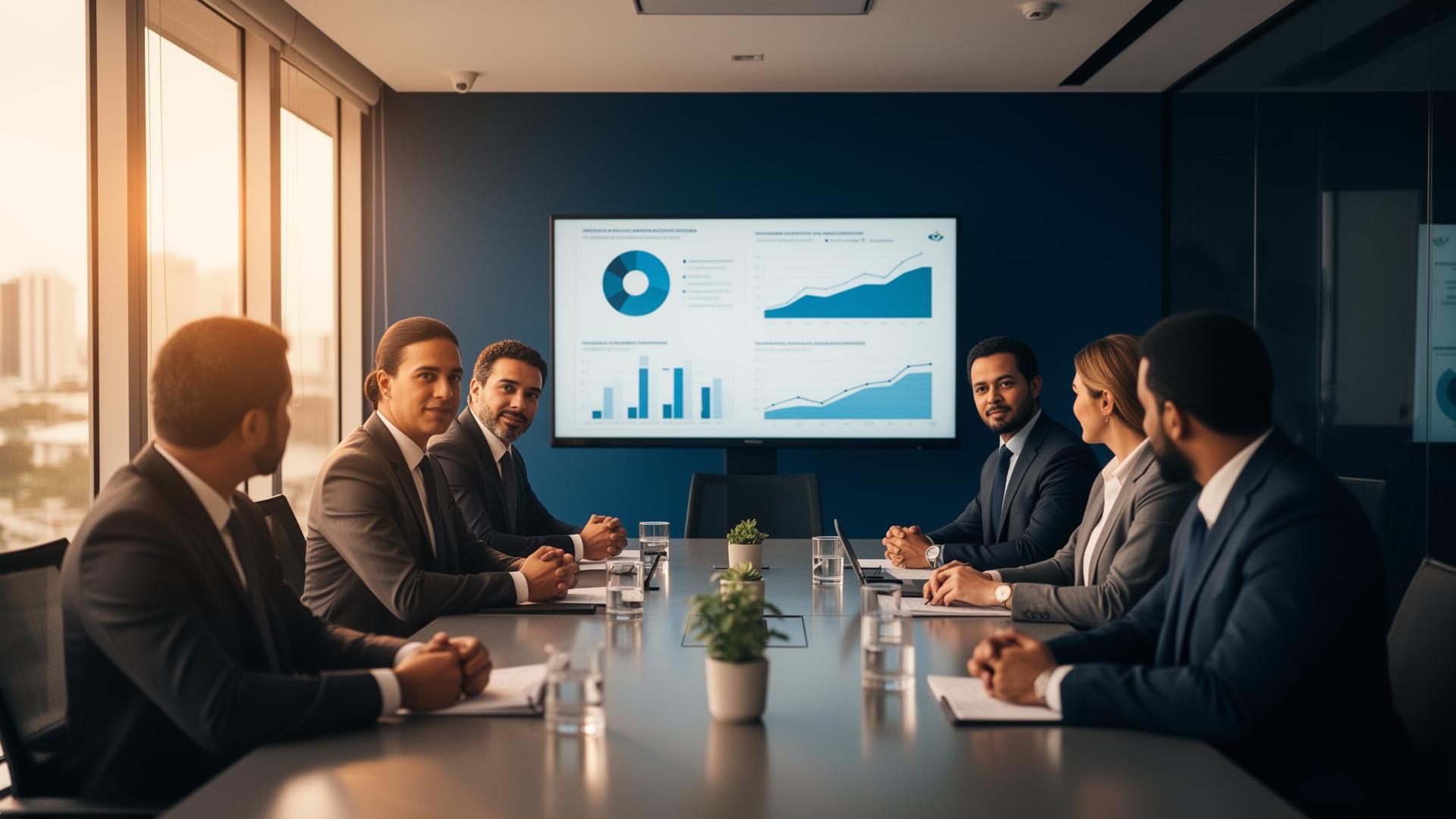 Equipe executiva em reunião estratégica na Aya Empresarial em Recife
